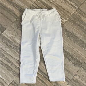 Frank & Eileen women’s cropped White Sweatpants XS